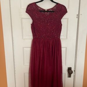Maurices Maroon midi-dress size M